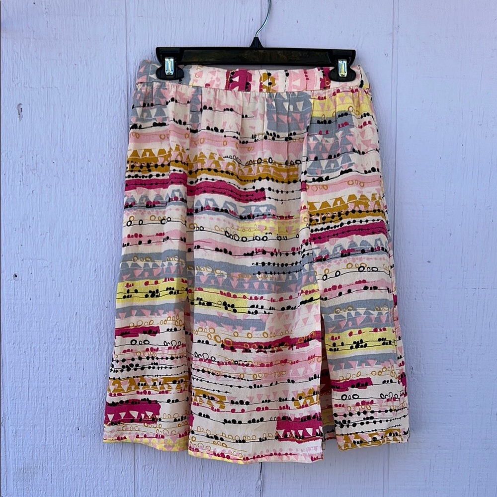 Angie Multicolor Striped A-Line Skirt